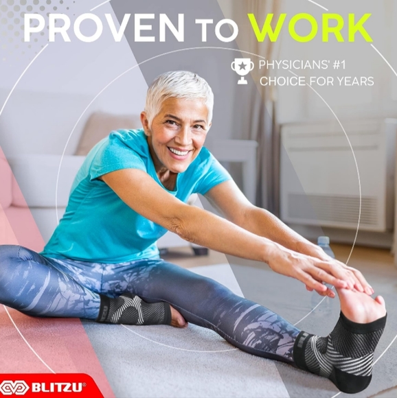 NWT Blitzu Premium Graduated Foot Compression Sleeves XXL Unisex White - Picture 8 of 9